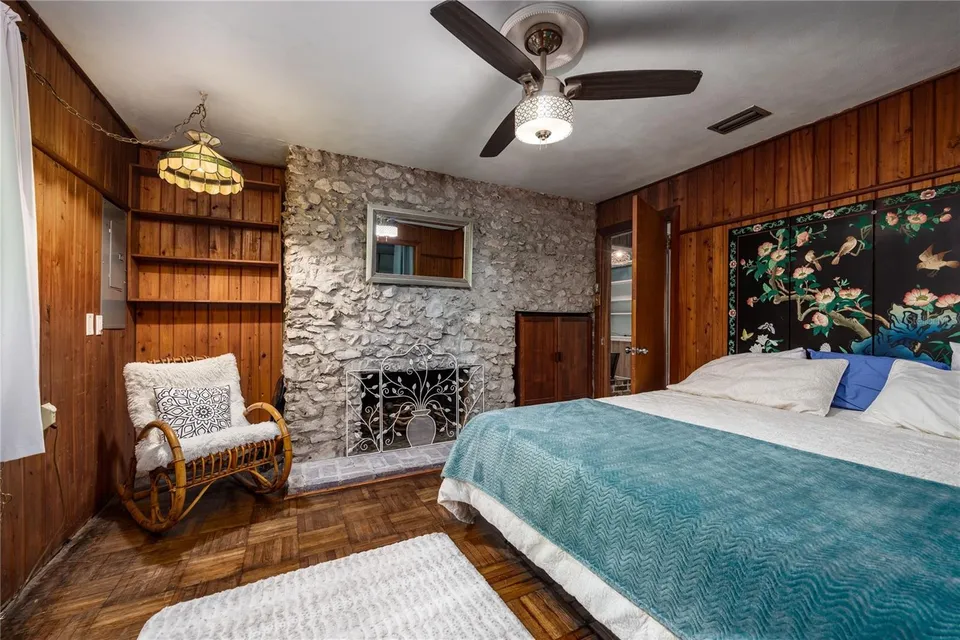 Whitewashed Fireplace Surround and Bedroom Refresh